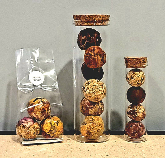 MINI Herbal Tea Balls Assortment in Glass Test Tube (2 Options)