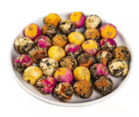 White Tea Balls w/ Fruit and/or Flowers (6-Pack, 1 of Each)