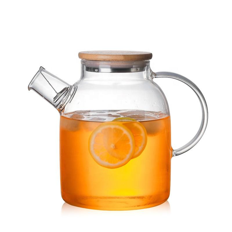 Glass Kettle with Filter & Bamboo Lid 54 oz Teaware The Grateful Tea Co.