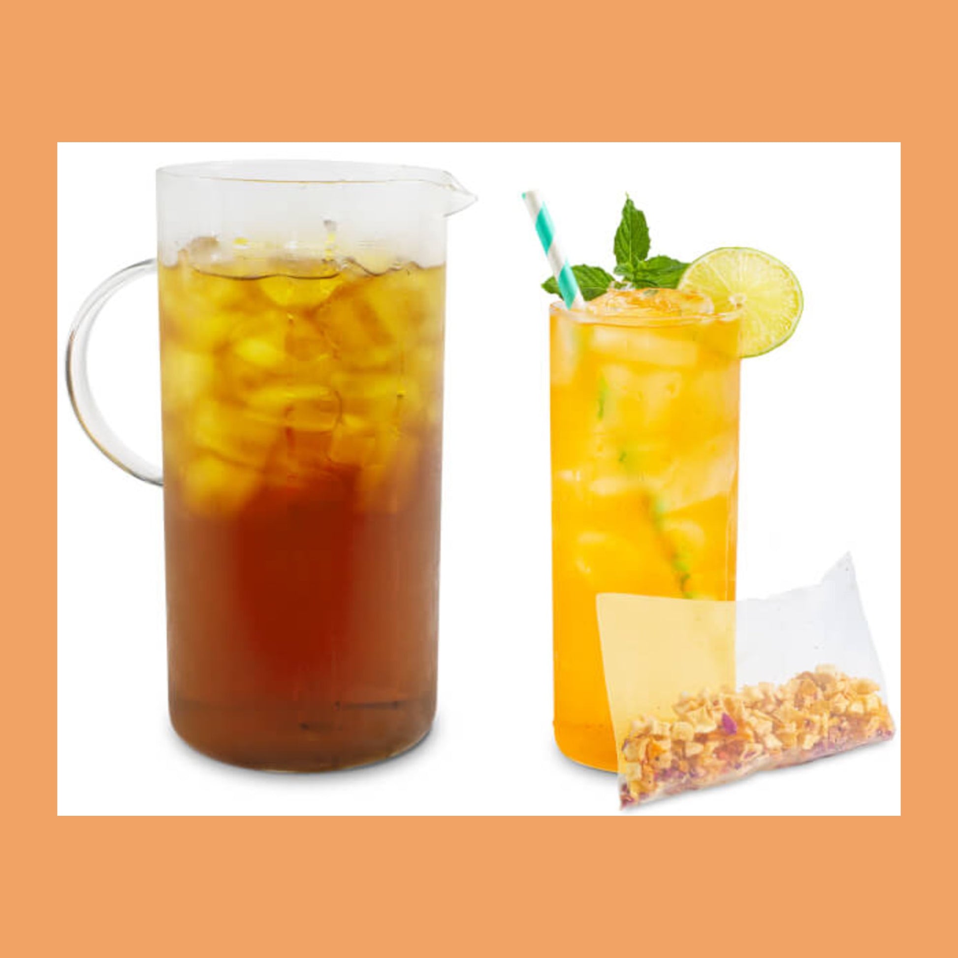 Turmeric Sunrise Iced Tea Cold Brew Pouches, available in quantities of 1, 6 or 12 quart size pouches Iced Tea The Grateful Tea Co.