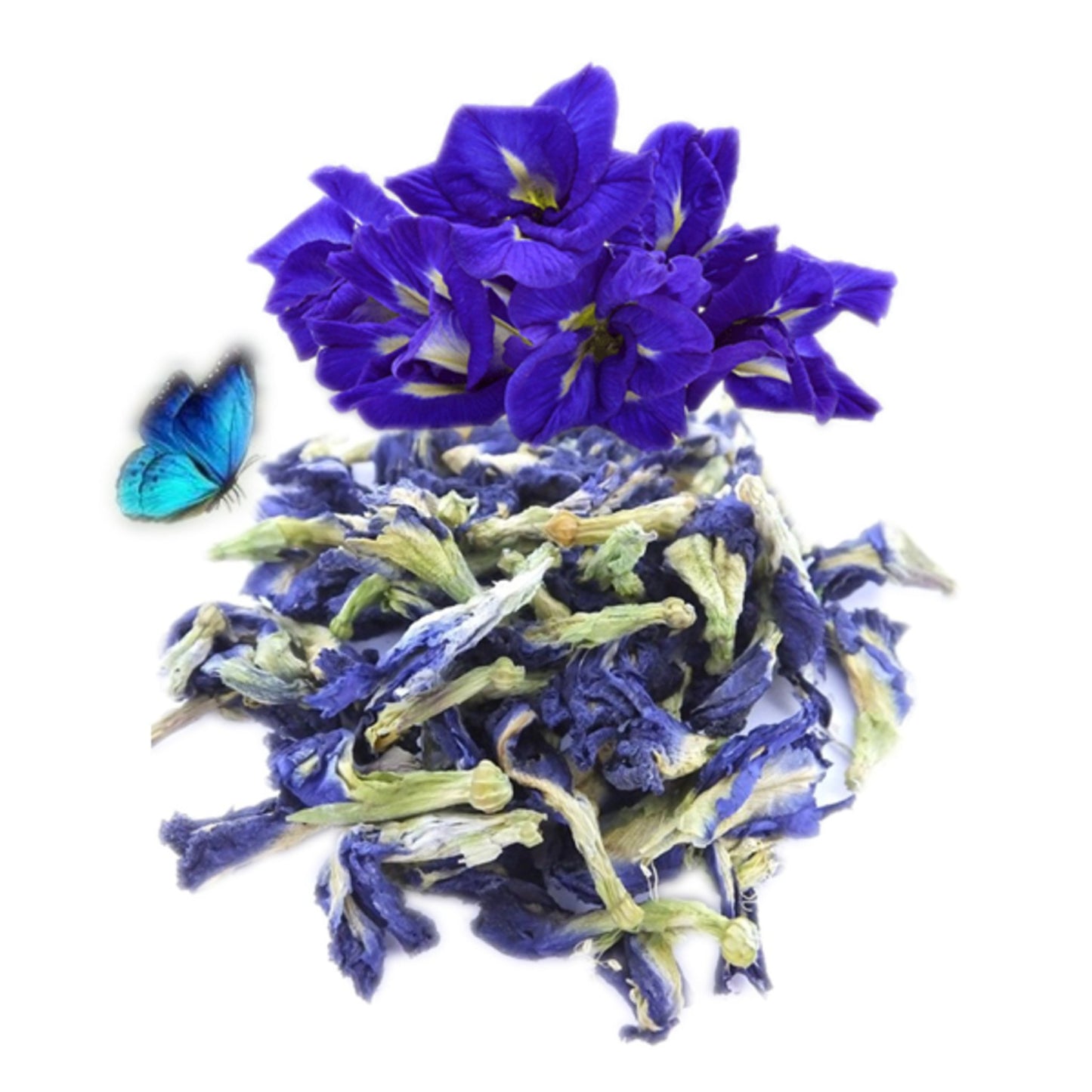 Blue Butterfly Pea Inclusions Flowers & Petals, 1/2 oz. or 1 oz. matcha The Grateful Tea Co. 1/2 oz