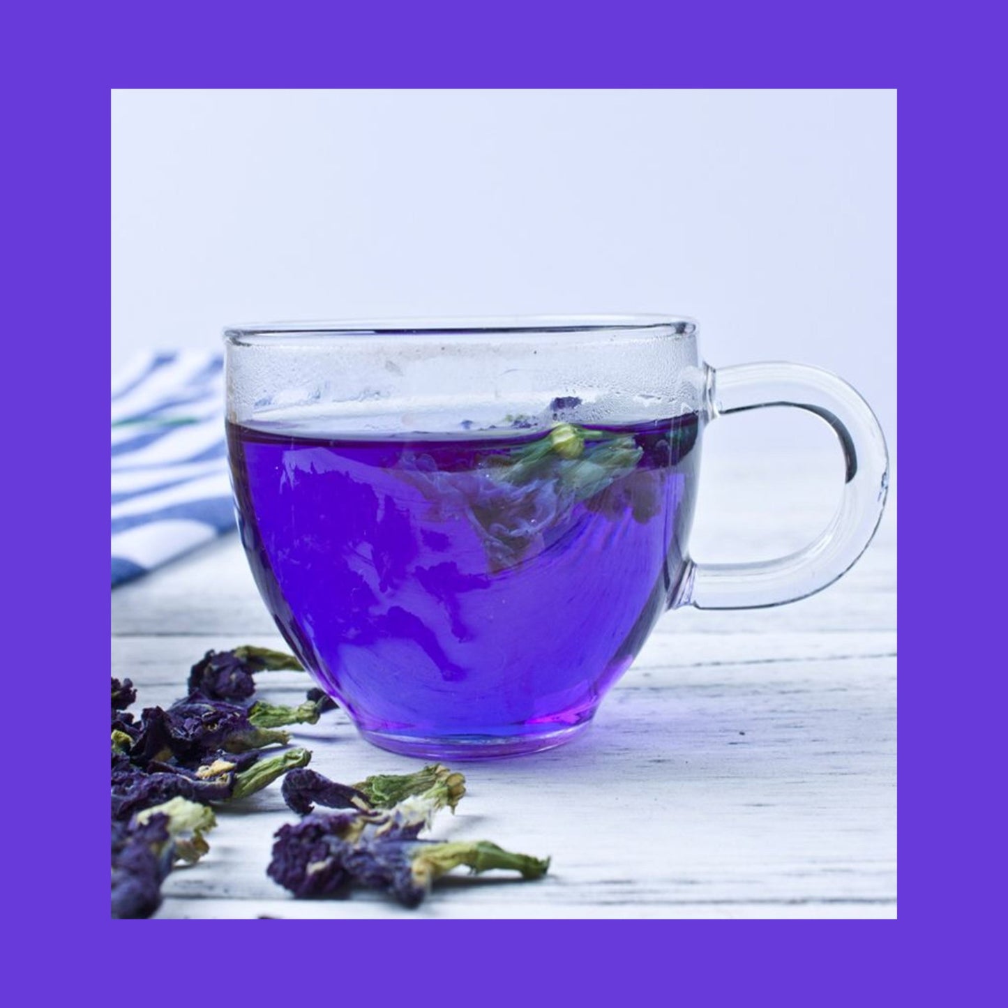 Blue Butterfly Pea Inclusions Flowers & Petals, 1/2 oz. or 1 oz. matcha The Grateful Tea Co.
