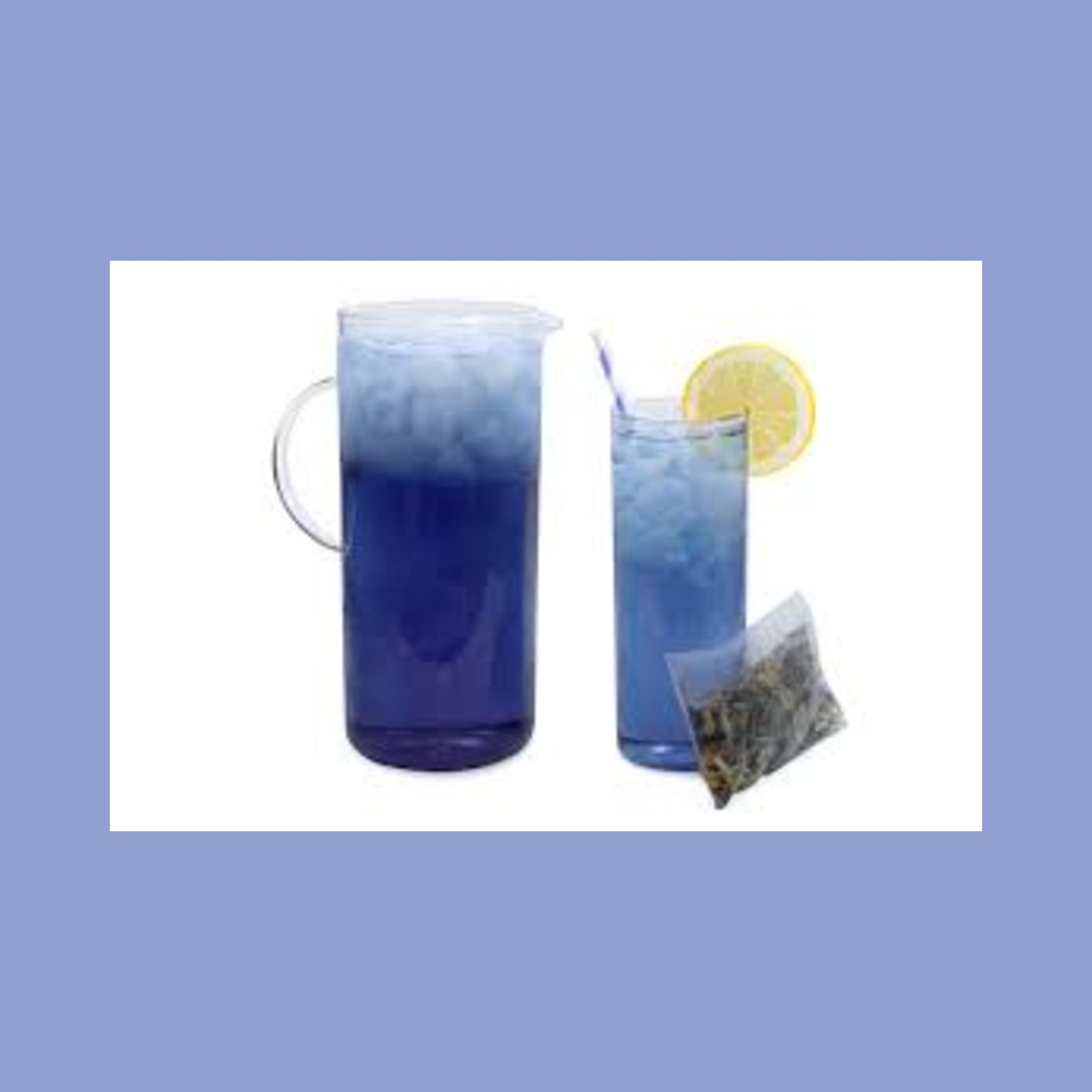 Blue Mango Butterfly Pea Herbal Iced Tea Bags, available in quantities of 1, 6 or 12 quart size pouches Iced Tea The Grateful Tea Co.