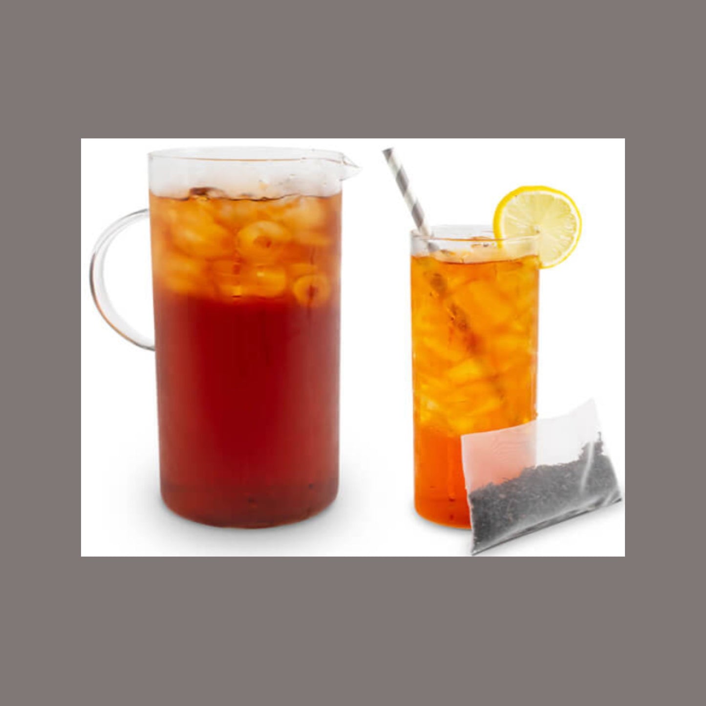 Ceylon Black Iced Tea Bags, available in quantities of 1, 6 or 12 quart size pouches Iced Tea The Grateful Tea Co.