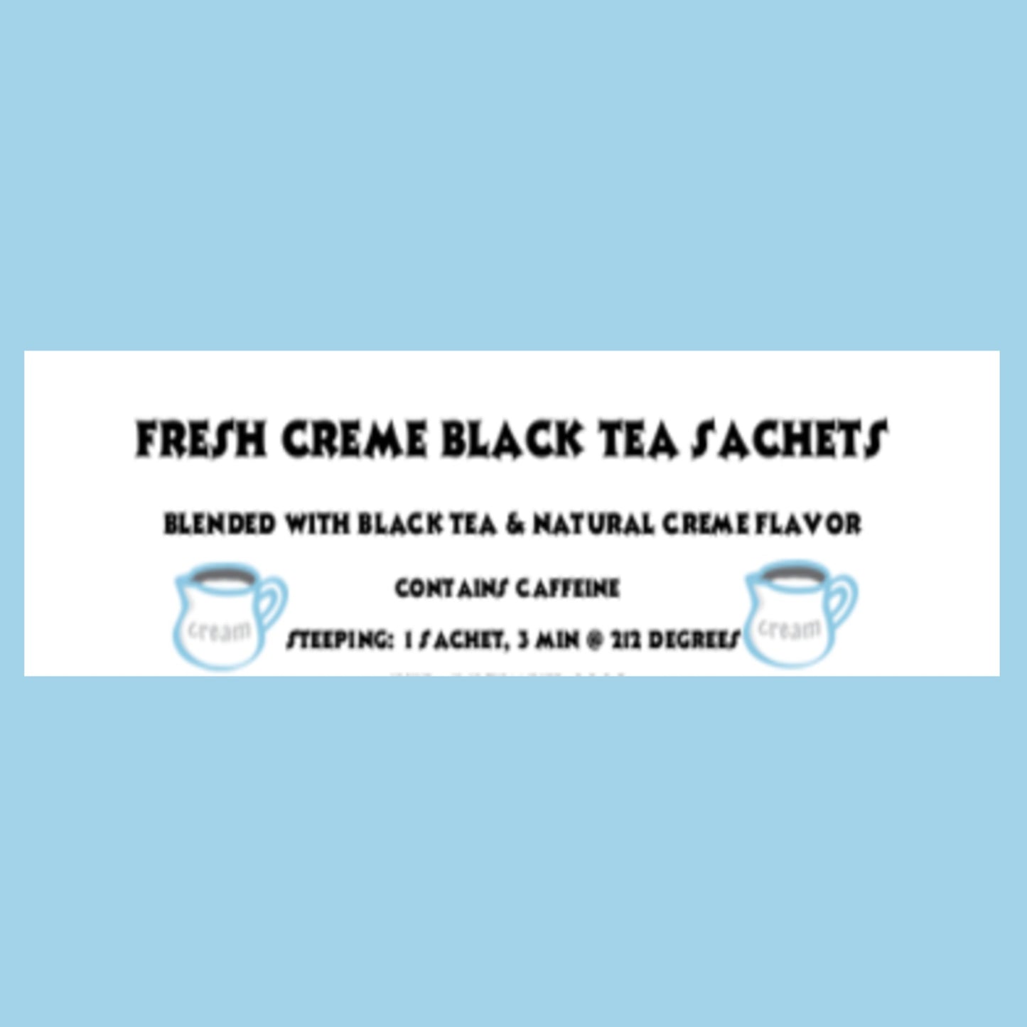 Gourmet Fresh Creme Black Tea, 15 Sachets Teabags The Grateful Tea Co.