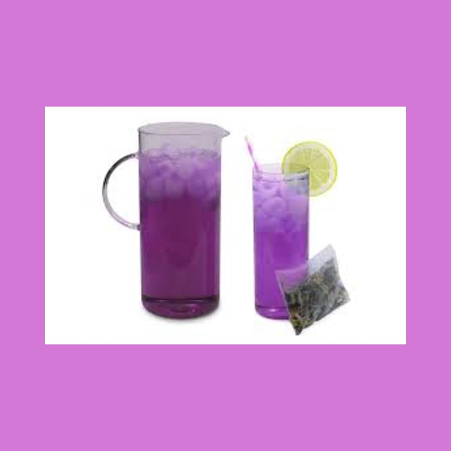 Violet Papaya & Berry Herbal Iced Tea Bags, available in quantities of 1, 6 or 12 quart size pouches Iced Tea The Grateful Tea Co.