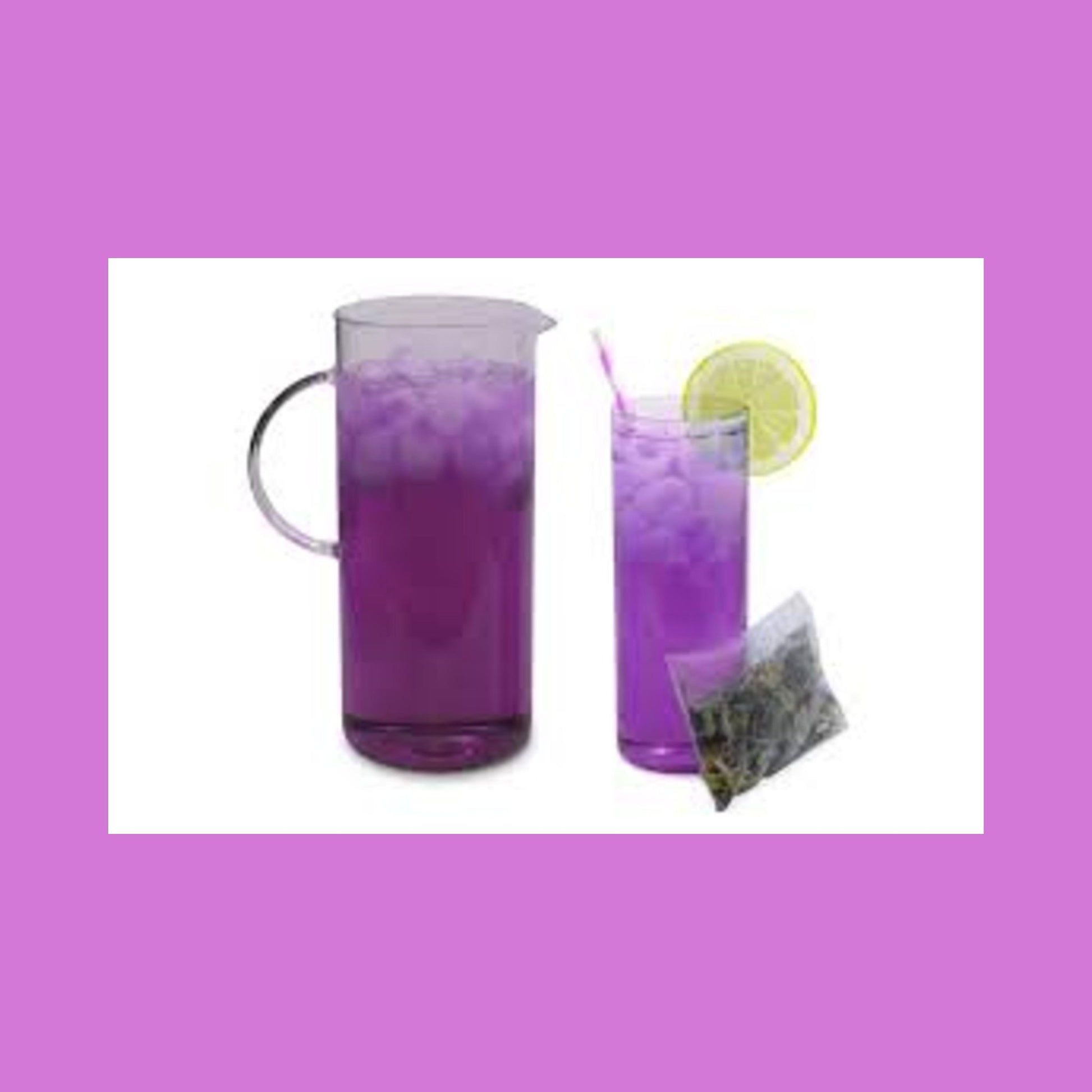Violet Papaya & Berry Herbal Iced Tea Bags, available in quantities of 1, 6 or 12 quart size pouches Iced Tea The Grateful Tea Co.