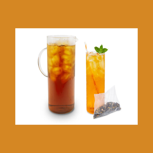 Peach Oolong Cold Brew Iced Tea Bags, available in quantities of 1, 6 or 12 quart size pouches Iced Tea The Grateful Tea Co.