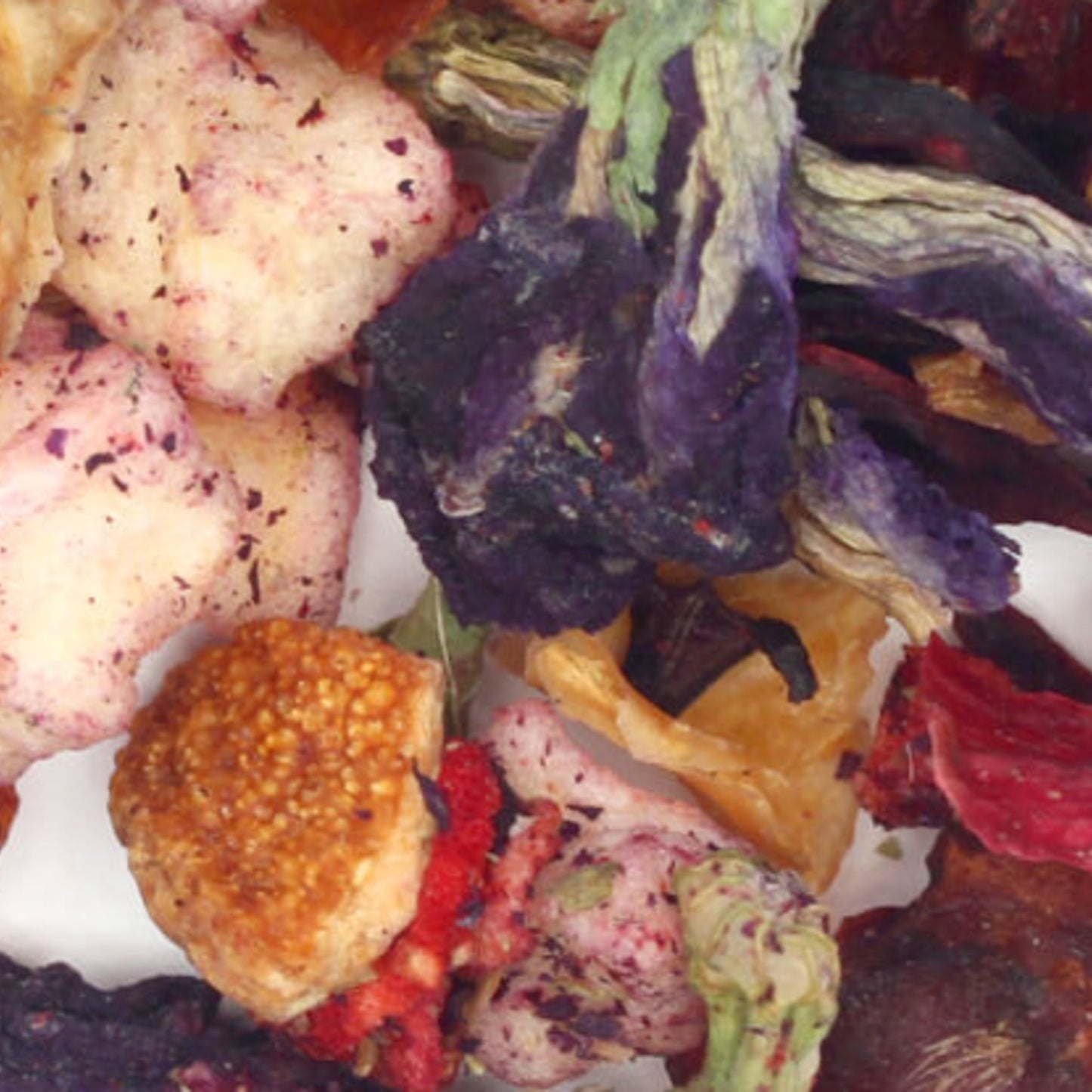 Violet Papaya & Berry Herbal Iced Tea Bags, available in quantities of 1, 6 or 12 quart size pouches Tea & Infusions The Grateful Tea Co.