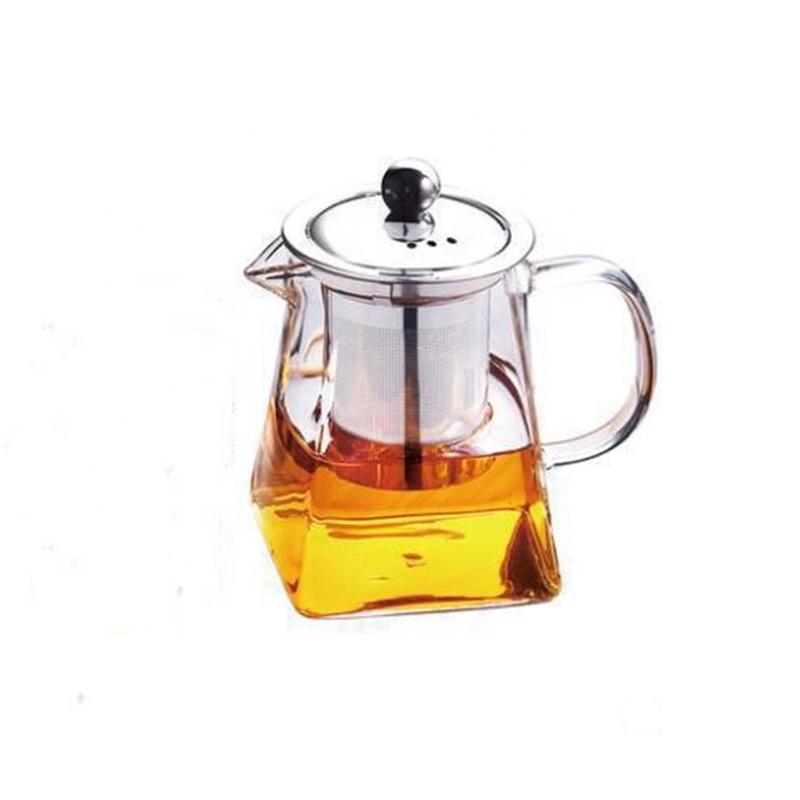 Glass Teapot With Stainless Steel Infuser and Lid (32oz or 43oz) Teaware The Grateful Tea Co. 