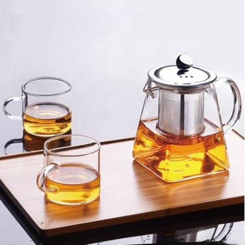 Glass Teapot With Stainless Steel Infuser and Lid (32oz or 43oz) Teaware The Grateful Tea Co. 