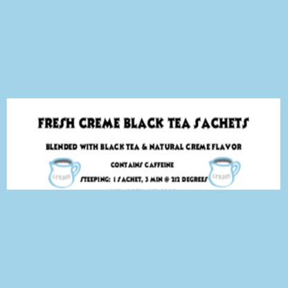 Gourmet Fresh Creme Black Tea, 15 Sachets Teabags The Grateful Tea Co. 