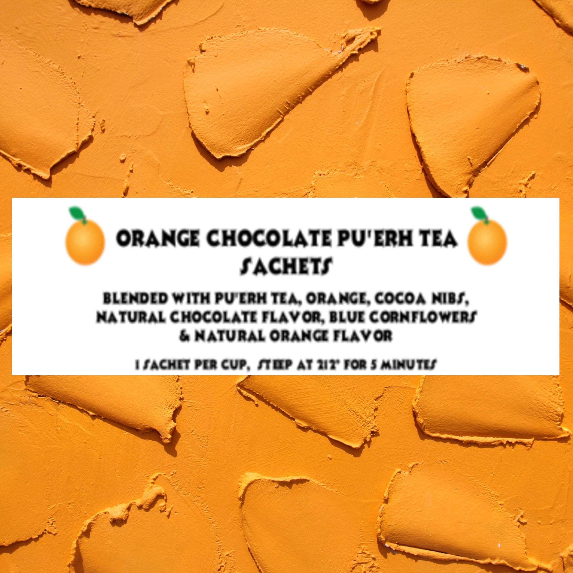Gourmet Orange Chocolate Pu'erh Tea, 15 Sachets Teabags The Grateful Tea Co. 